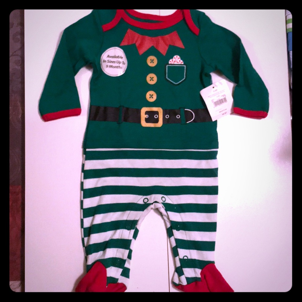 Holiday Time Elf Onesie 0-3months NWT